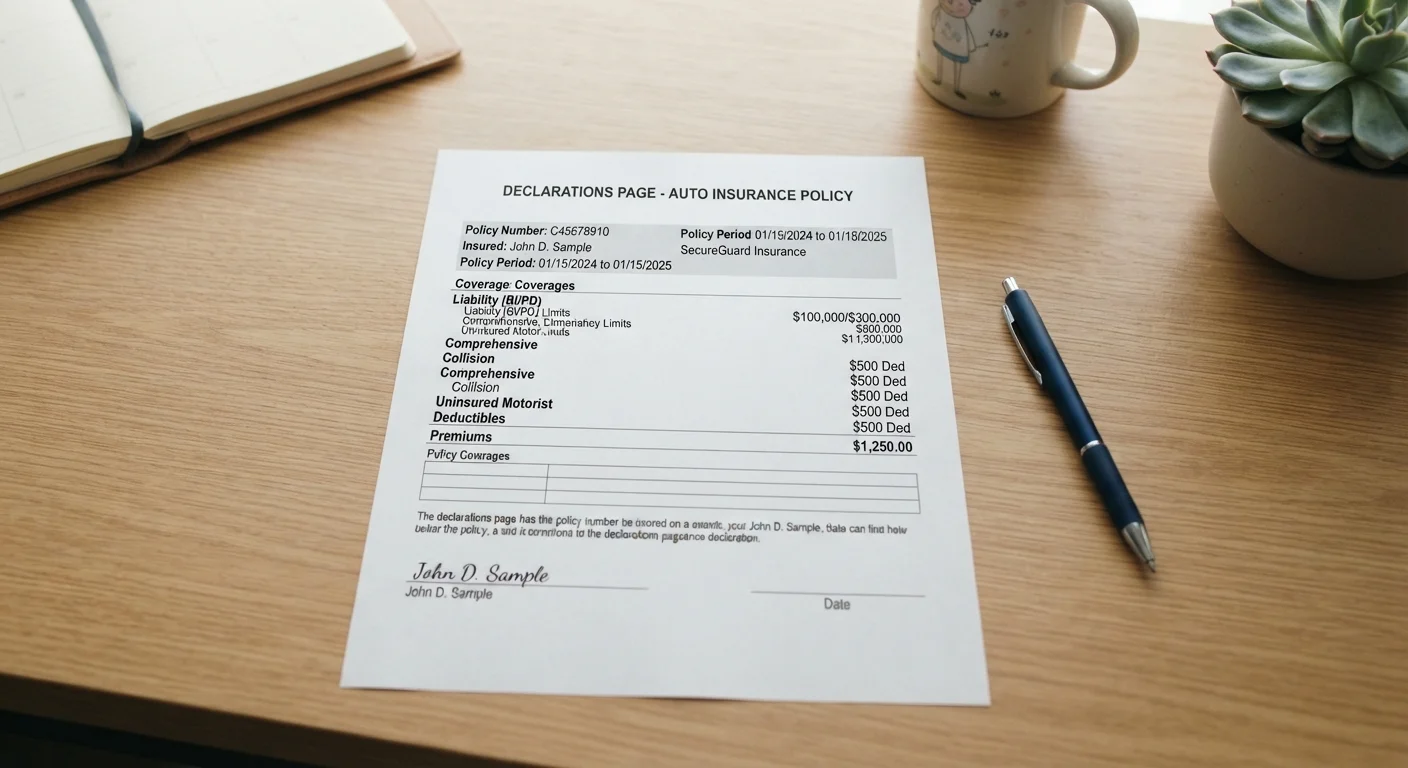 The Insurance Declaration Page: What Every Section Is Telling You